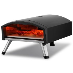 VEVOR Outdoor Pizza Oven, 12" Gas Fired Pizza Maker, Portable Outside Pizza Grill with Thickened Cordierite Pizza Stone, Waterproof Cover