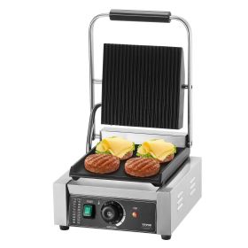 VEVOR Commercial Panini Grill, 1800W Electric Sandwich Panini Maker, Stainless Steel Sandwich Press Grill