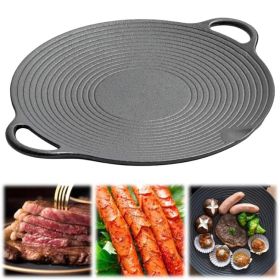Outdoor Non-Stick Frying Pan Uncoated Teppanyaki cast iron Pot (Color: As pic show, Pot Diameter: 30cm)
